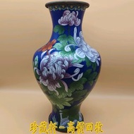 民國晚解放初銅胎掐絲琺瑯魚尾瓶