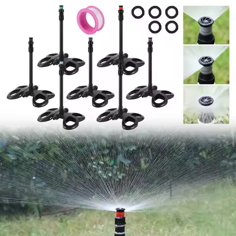 Garden Pop-up Watering Sprinklers 0~360 Degree Adjustable Scattering Nozzles 1/2" Thread Base Bracke