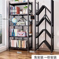 Ads-0017★全新包送貨 折疊書架 置物架 落地收納架 免安裝展示架 貨架 可移動廚房置物架 微波爐多層架 焗爐架Bookcase # Storage rack # Kitchen storage