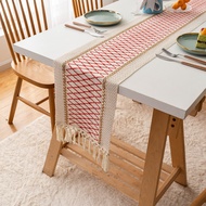 Table Runner Boho Table Runner with Tassels Farmhouse Rustic Table Runner Macrame Table Runner Farmh