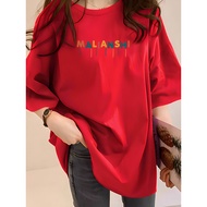 [AMYGO] 1XL-5XL T shirt Women 2Y737 T shirt Women Tshirt Clothes T shirt Plus Size Girls Elasticity 