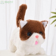 MAYWI My Realistic Robot Cat, Walking Plush Simulated Robot Puppy Cat,  Barking Tail Wagging Soft St