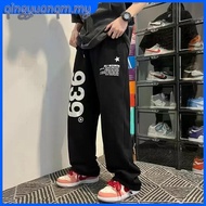 American Casual 939 Letter Printed Sweatpants Men Women Trendy Large Size Hip-Hop Teenagers Loose Ve