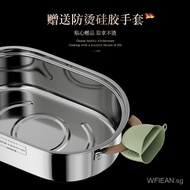 Popovich Baby Pot for Steaming Fish316Stainless Steel Three-Layer Large Capacity Multi-Functional Oval Steamer Household Gas Induction Cooker Universal