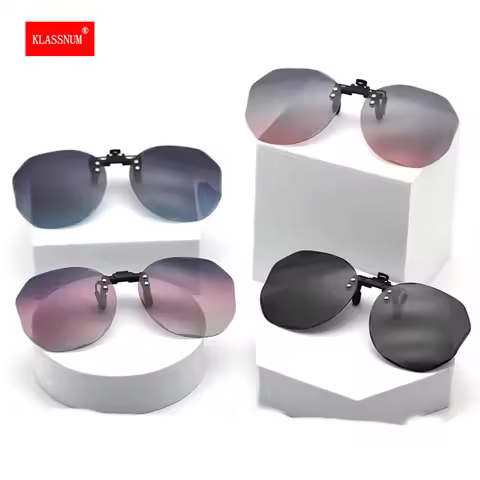 Women Sunglasses Clip-on Polarized Optical Glasses Clip Diamond Cut Mirror Eyeglasses Anti-UV Drivin