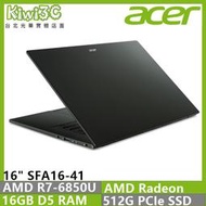 奇異果3C ACER Swift Edge SFA16-41-R78J黑(R7-6850U PRO/16G/512G P