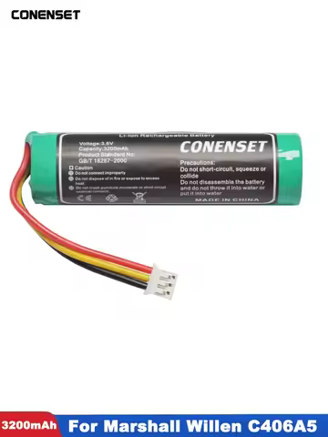 3.7V 3200mAh Replacement Battery For Marshall Willen Bluetooth Speaker Model C406A5