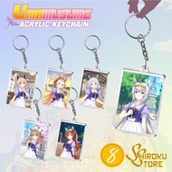 GANTUNGAN Uma Musume Keychain Acrylic Anime Game Keychain Oguri Cap Mejiro Mcqueen