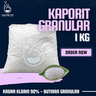 Kaporit Granular 90% 1 Kg - Klorin Penjernih Air - Penjernih dan Penghilang Bau Air Sumur - Obat Pen