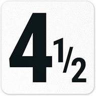 4 1/2 / Four and A Half Feet/Inches Vinyl Adhesive Pool Depth Marker, 6x6 inches, Pool Marker Anti S