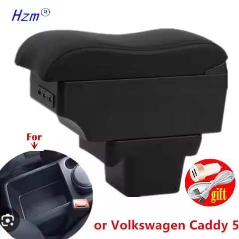 For VW Caddy 5 Armrest box For Volkswagen Caddy 5 2021 2022 2023 2024 Central Storage box Interior R