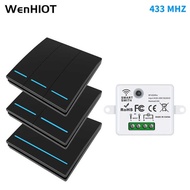 Remote Control Switch RF433 Remote Control Switch Wiring-Free Sticker Light Switch Stair Switch