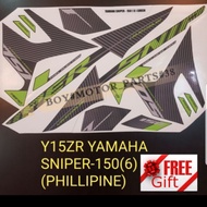 Y15ZR/LC150 YAMAHA SNIPER-150(6)BODY STICKER(phillipine)**FREE GIFT**