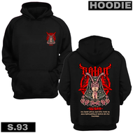 SEISHIN SWITER HOODIE SATANIC switer kualitas distro bahan caton fleece warna hitam