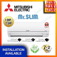 MITSUBISHI ELECTRIC 1HP / 1.5HP / 2HP / 2.5HP Non-inverter R32 Air Conditioner - Mr Slim Wall Aircond
