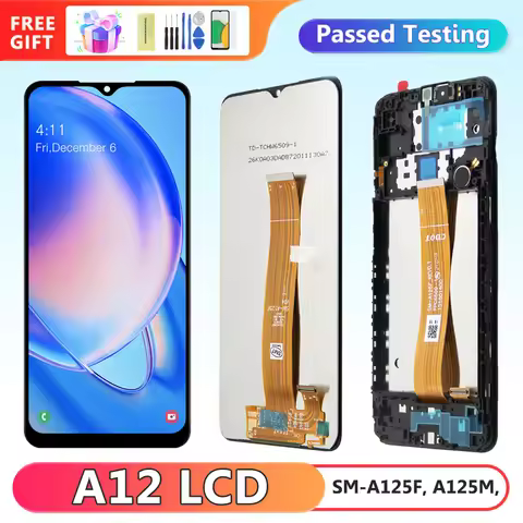 Screen for Samsung Galaxy A12 Nacho A127 A127F A127F/DS Lcd Display Digital Touch Screen with Frame 
