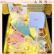 Combo of 3 meaningful birthday gifts for girlfriends with names engraved upon request Anna 3 clips, 