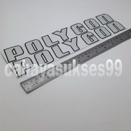 Sticker Sepeda POLYGON 30cm Putih Stiker Sepeda Lipat Paket 1set 2pcs