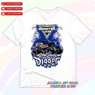JAM MONSTER MONSTER TRUCK MONSTER CLOCK CHILDREN'S T-SHIRT FREE NAME MONSTER TRUCK MONSTER CLOCK CHI