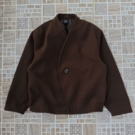 SIGNORE Single Button Wool Fiber Brown Jacket