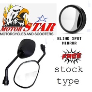 MOTORSTAR ALL MODEL SIDE MIRROR Motorcycle type (black) WITH BLIND SPOT MIRROR