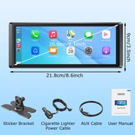 XGODY 8.1 inches Portable Car Stereo IPS Touch Screen Wireless Apple Carplay & Android Auto Support 