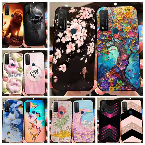 For TCL 20 R 5G Phone Case Silicone Soft TPU Back Cover For TCL 20R 5G Cases TCL20R Fashion Printed 