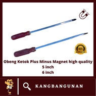 GRIP ON OBENG KETOK TEMBUS PLUS MINUS 5 INCH SCREWDRIVER