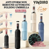 YINDIAO 60RIBS Automatic Mechanical Folding Umbrella Enlarged and Thickened Anti-Storm Anti-Rebound