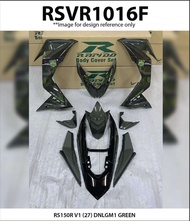 Rapido Cover Set Honda RS150R V1 V2 V3 DNLGM1 GREEN (27) Hijau Lumut RS150 RS150 R Coverset / Motor Accessories