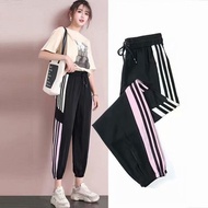 Trendy Loose-Fit Casual Sweatpants with Cuffed Legs - Large Sizes Available