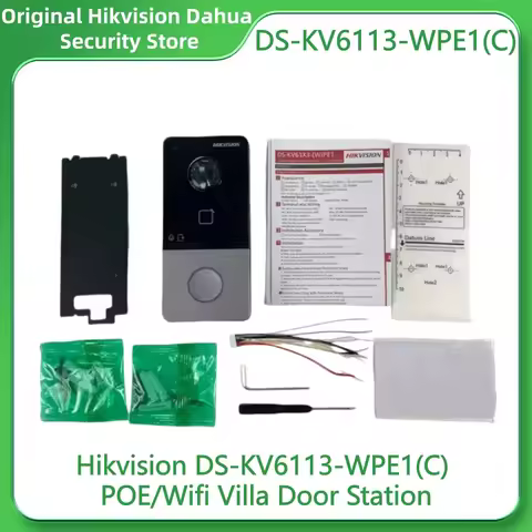 Hikvision DS-KIS603-P(C) Video Intercom Kit DS-KV6113-WPE1(C) POE/Wifi Villa Door Station DS-KH6320-