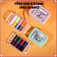 2-layer, 20-piece multi-purpose sewing needle and thread box set with compact, luxurious design, mak