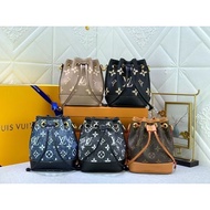 LV_ Bags Gucci_ Bag Female Bag Classic Presbyopic Mini Bucket Bag Shoulder Messenger Bag Portable M81266 TCR7