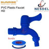 PVC Plastic Faucet High Quality with Free Teflon Tape (1pc) 1/2 20mm I Nesdel