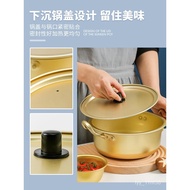 A947Household Small Saucepan Instant Noodle Bowl Pot Cooking Noodle Pot Yellow an Aluminum Pot Instant Hot Xin Ramen Pot