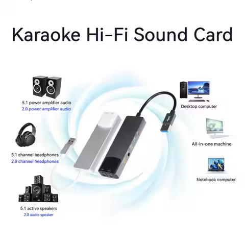 Usb Sound Card 6-channel Sound Card Usb Fiber Optic Spdif Sound Card External Multifunction Audio Ad