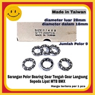 TAIWAN bicycle gotri center axle thread 1/ 4 x 9