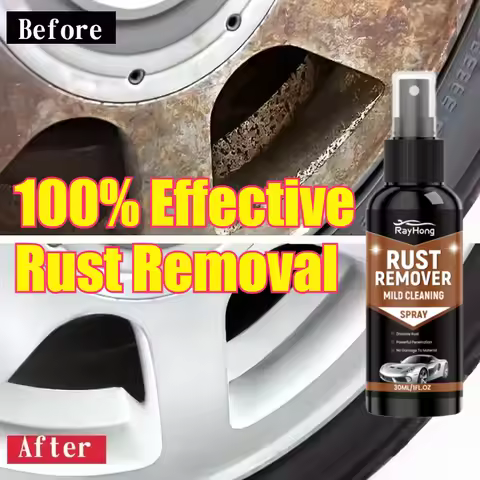 Car Wheel Rim Care Spray Lubricant Rust Remover Anti Rust Converter Iron Remover Clean Brighten Rim 