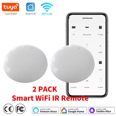 Tuya WiFi IR Remote For Smart Home APP Remote Control For TV DVD AUD AC Remote Works with Alexa Goog