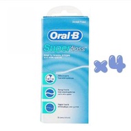 Oral-B - [4盒特惠裝] ❤️SUPER Floss 特效牙線 50條 [平行進口] *新舊包裝 / 顏色隨機發出