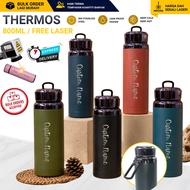AJ 416 Thermos 800ML Engrave Laser Name Hadiah/Termos Tahan Sejuk Panas/Custom Name/Botol Minum/Boto