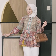 Batik Prabuseno - Nindia Blouse Batik Wanita Lengan Panjang