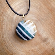 【擴香項鍊】香水精油項鍊-滄海與大地-經典條紋|手作