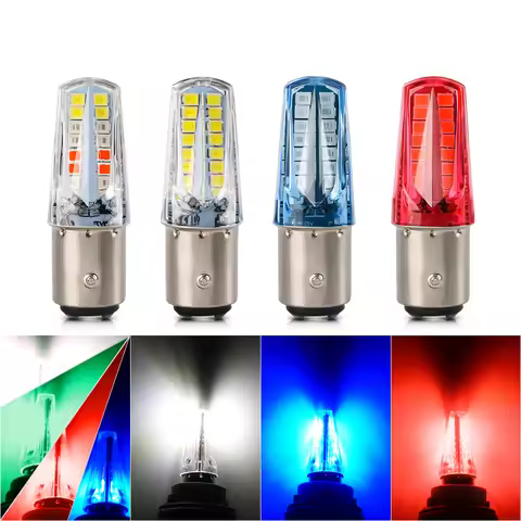 1157 Led Turn Signal Strobe Flashing Bulbs Super Bright Motorcycle Lights 2835 32smd Moto Brake Ligh