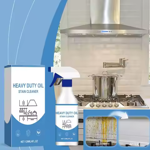 Kitchen Oil Stain Remover Grease Stain Remover 120ml Kitchen Grease Foam Cleaner Oil Stains Degrease