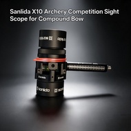 Sanlida X10 Compound Bow Sight with 6X 8X 29mm Scope Lens, Archery Target Competition Sight Accessor