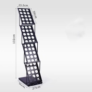4/7 Susun Rak Brosur Lipat Besi Alumunium A4 - Rak Brosur Stainless Aluminium Rak Brosur Akrilik Sta