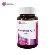 Q10 x 1 ขวด โคเอนไซม์คิวเท็น พลัส โกลบอลวิตามิน Coenzyme Q10 Global Vitamins ซิงค์ Zinc วิตามินอี Vi