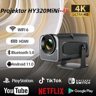 【Upgraded Version】HY320mini Portable  Projector 1080P 4K  WiFi 6 BT5.0 Android 11 IOS Mini LED Home 